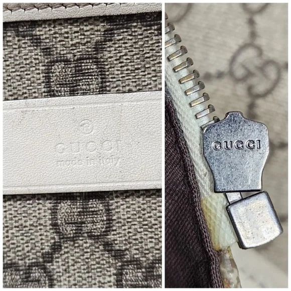 Authentic Gucci GG Supreme Tote Bag Brown/Off-White - Picture 14 of 16